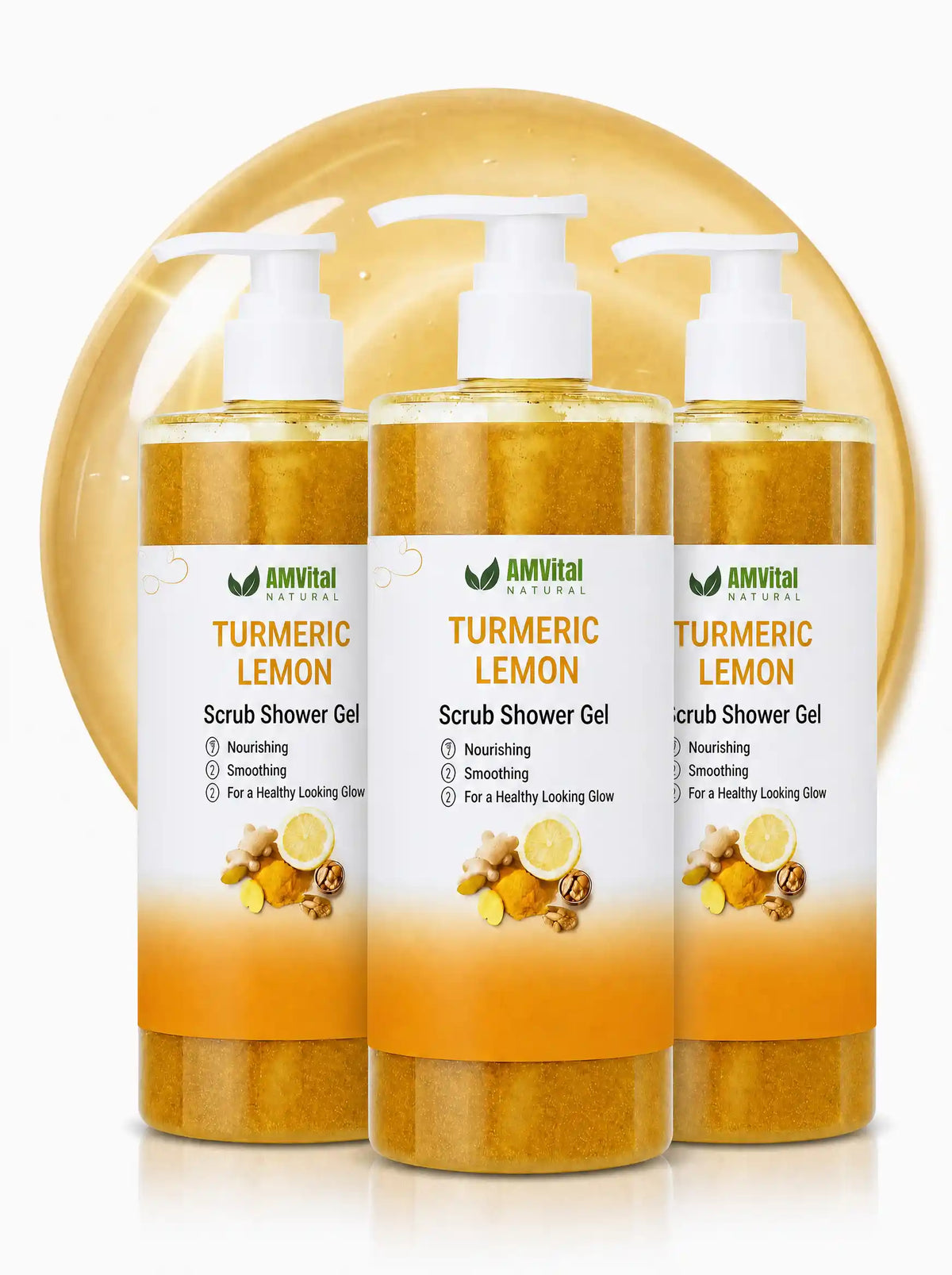 AMVital Turmeric Lemon Scrub Shower Gel by AMVital