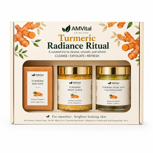 AMVital Turmeric Radiance Ritual 3-Piece Skincare Gift Set by AMVital