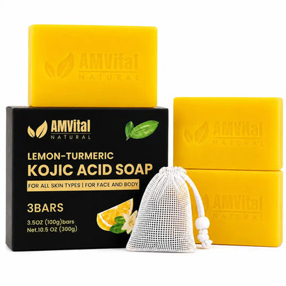 AMVital Lemon Turmeric Kojic Acid Soap Bar by AMVital