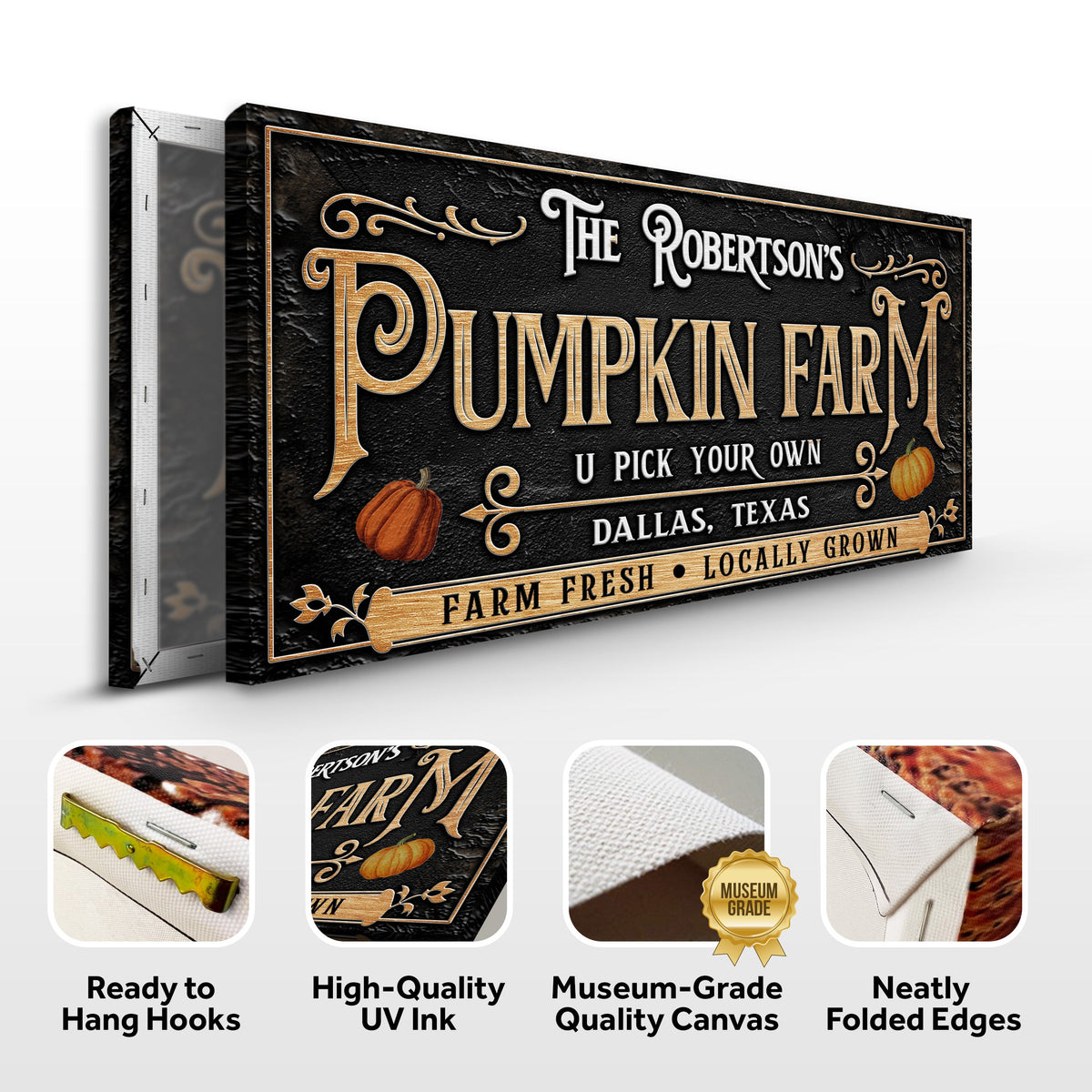 Personalized Pumpkin Farm Halloween Sign by Tailored Canvases