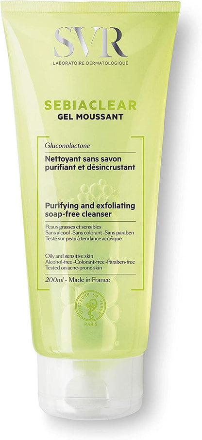 SVR Sebiaclear Gel Moussant 200ml, 6.76 Fl Oz by Beauty Care Bag