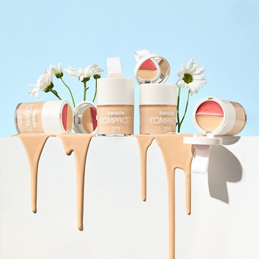 Beaulis 3-in-1 compact with foundation, blush and concealer