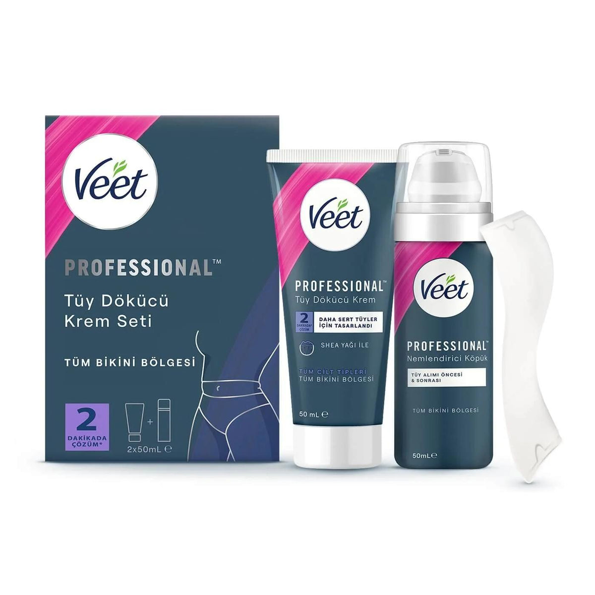 Veet Professional Bikini Hair Removal Cream Set 50ml by Beauty Care Bag
