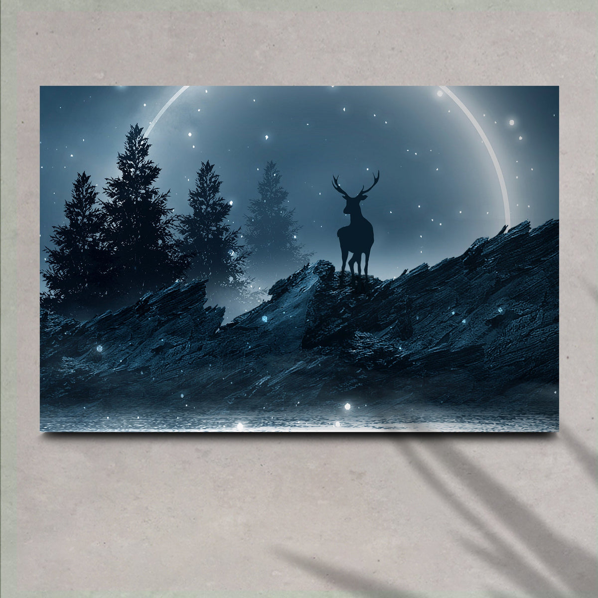 Midnight Deer Canvas Wall Art by Tailored Canvases