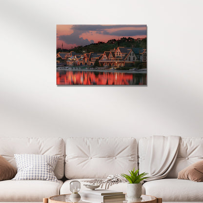 Houses Philadelphia Boathouse Row Canvas Wall Art by Tailored Canvases