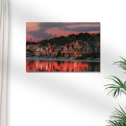 Houses Philadelphia Boathouse Row Canvas Wall Art by Tailored Canvases