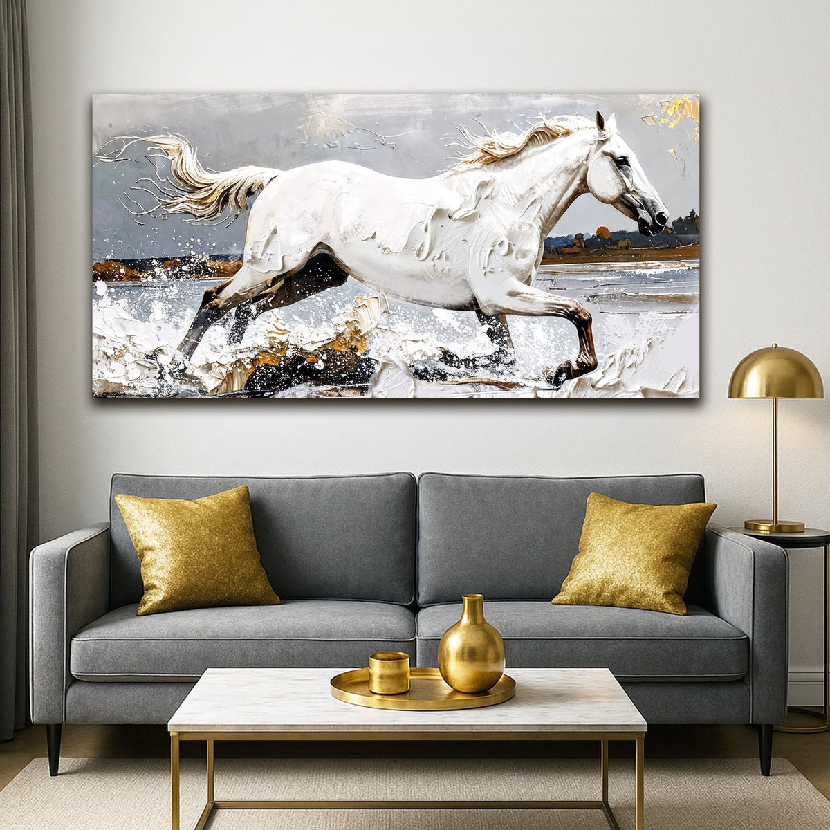 Modern Abstract Horse Wall Art by Tailored Canvases
