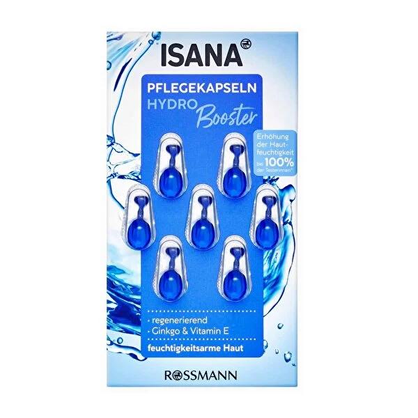 Isana Hydro Booster Facial Serum Capsules: Intense Hydration, Radiant Skin, & Vitamin E - 7 Single-Use Capsules for Dry Skin Treatment by Beauty Care Bag