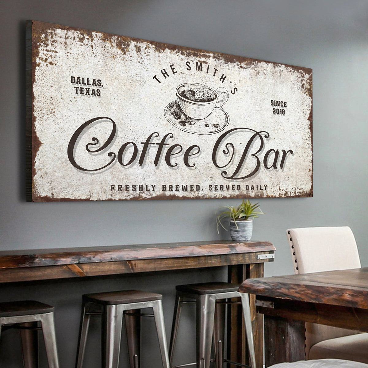 Coffee Bar Sign by Tailored Canvases