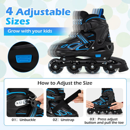 Adjustable Kids' Incline Skates 4 Sizes Adjustable Blade Roller by GBruno Store