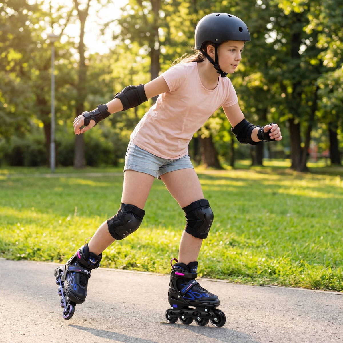 Adjustable Kids' Incline Skates 4 Sizes Adjustable Blade Roller by GBruno Store