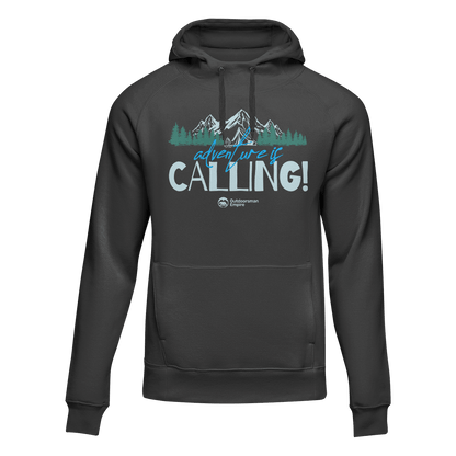 Adventure Camping unisex hoodie by Outdoorzees in black