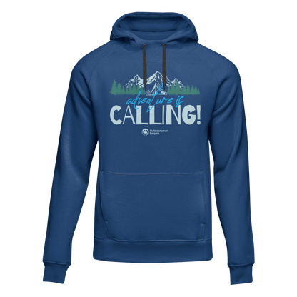 Adventure Camping unisex hoodie by Outdoorzees in blue