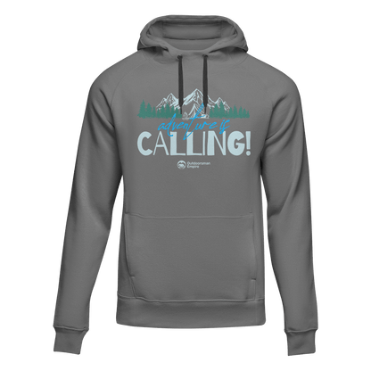 Adventure Camping unisex hoodie by Outdoorzees in gray