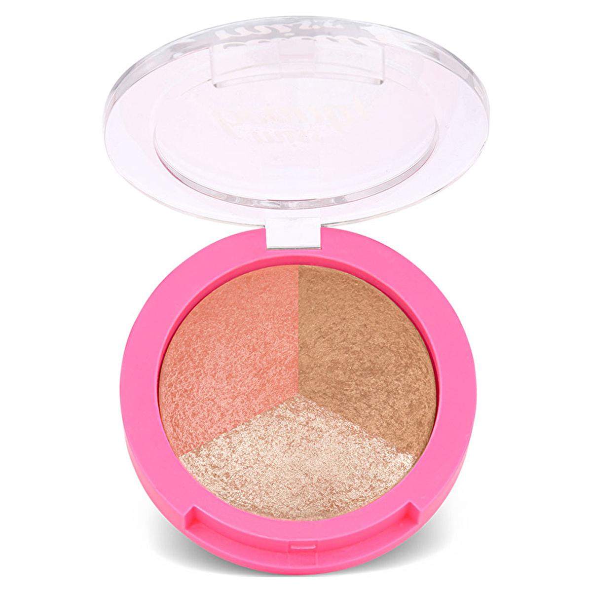Golden Rose Miss Beauty Glow Baked Trio: Achieve Radiant, Luminous Skin with this Blush & Highlighter Palette by Beauty Care Bag