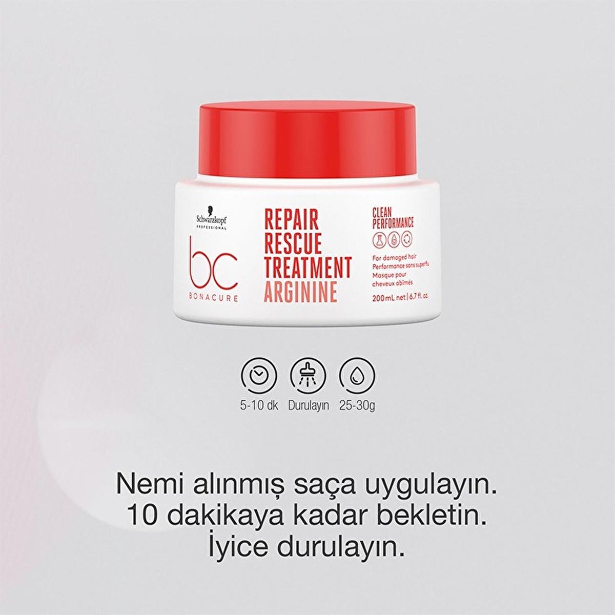 Bonacure Clean Rescue Hair Mask: Intensive Repair for Damaged Hair, Vegan & Silicone-Free - Deep Conditioning & Breakage Treatment by Beauty Care Bag