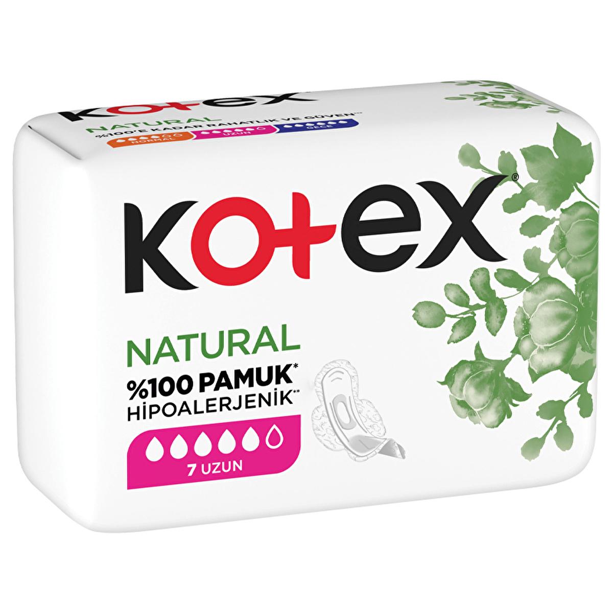 Kotex Natural Ultra long sanitary pads, pack of 7