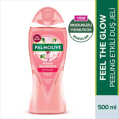 Palmolive Aroma Sensations: Skin Rejuvenating Bath and Shower Gel with Magnolia & Dead Sea Salt - Natural Glow, Dermatologically Tested by Beauty Care Bag