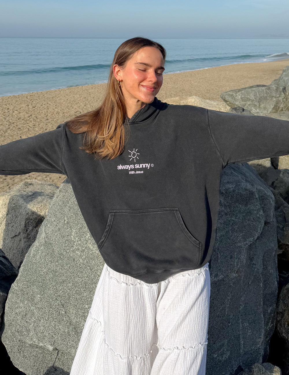 Always Sunny With Jesus Unisex Hoodie by Elevated Faith
