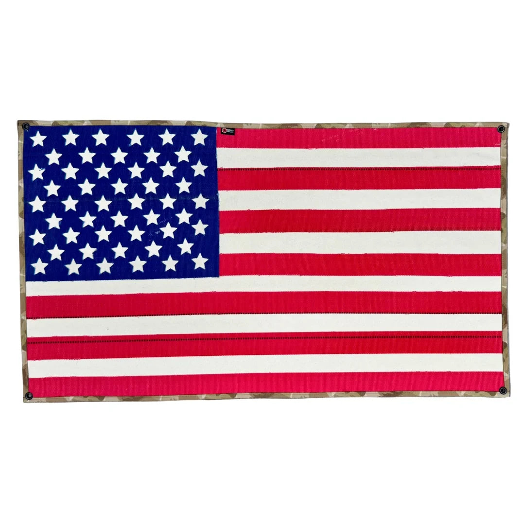 American Flag - Fire Hose & Arid Border by Recycled Firefighter