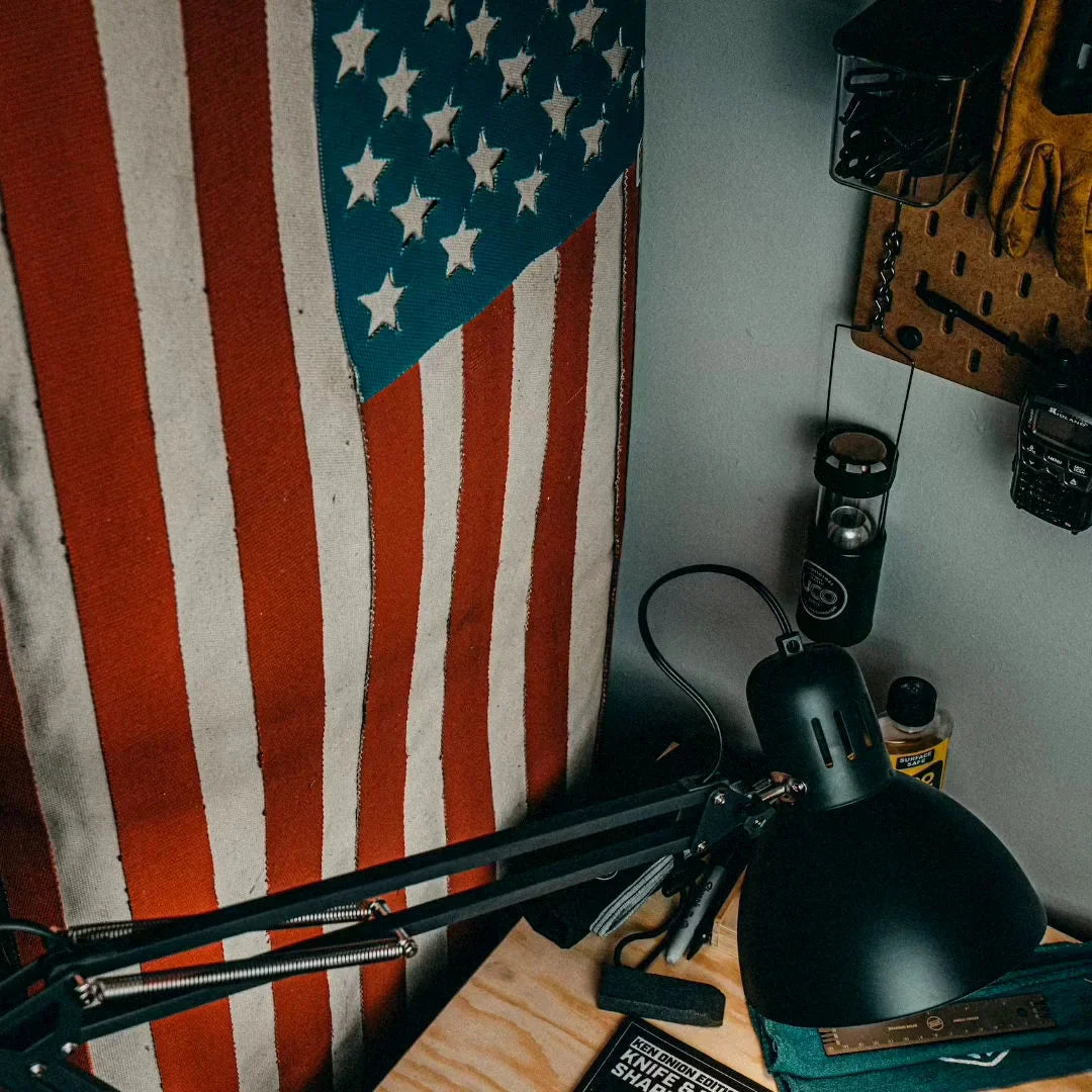 American Flag - Fire Hose by Recycled Firefighter