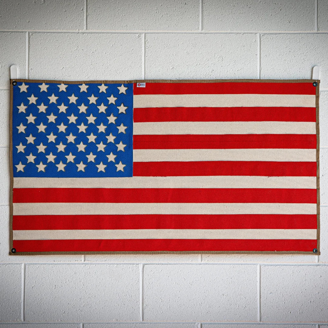 American Flag - Fire Hose by Recycled Firefighter