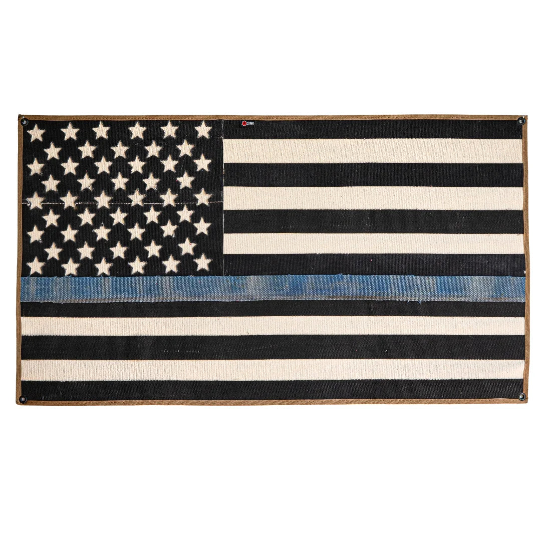 American Flag - Fire Hose - Thin Blue Line by Recycled Firefighter