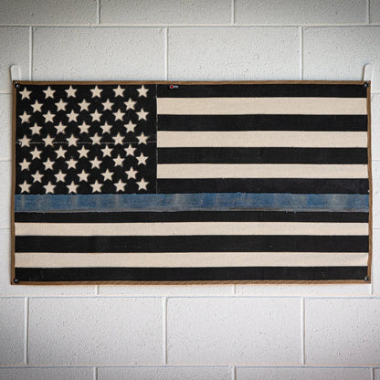 American Flag - Fire Hose - Thin Blue Line by Recycled Firefighter