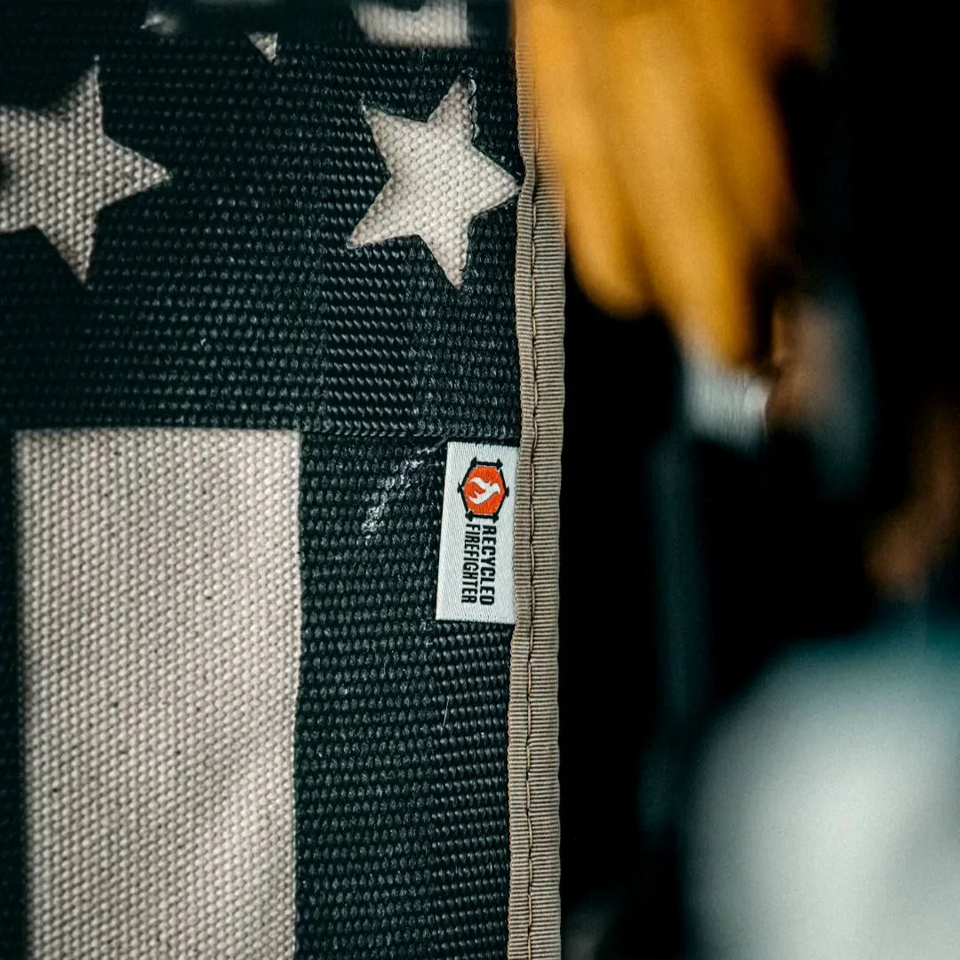 American Flag - Fire Hose - Thin Blue Line by Recycled Firefighter