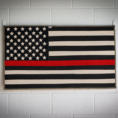 American Flag - Fire Hose - Thin Red Line by Recycled Firefighter