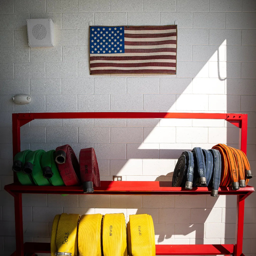 American Flag - Fire Hose - Vintage by Recycled Firefighter