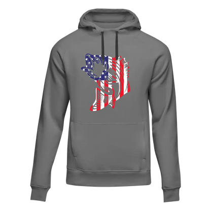 American Flag Fish Unisex Hoodie by Outdoorzees
