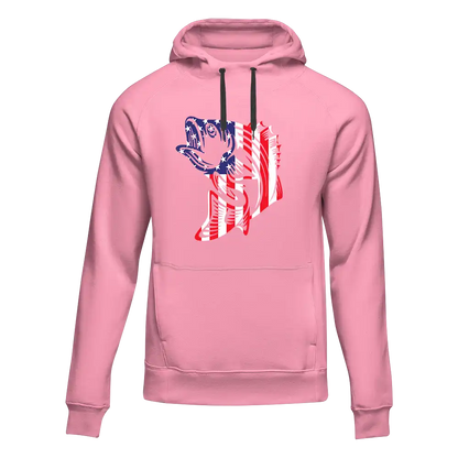 American Flag Fish Unisex Hoodie by Outdoorzees