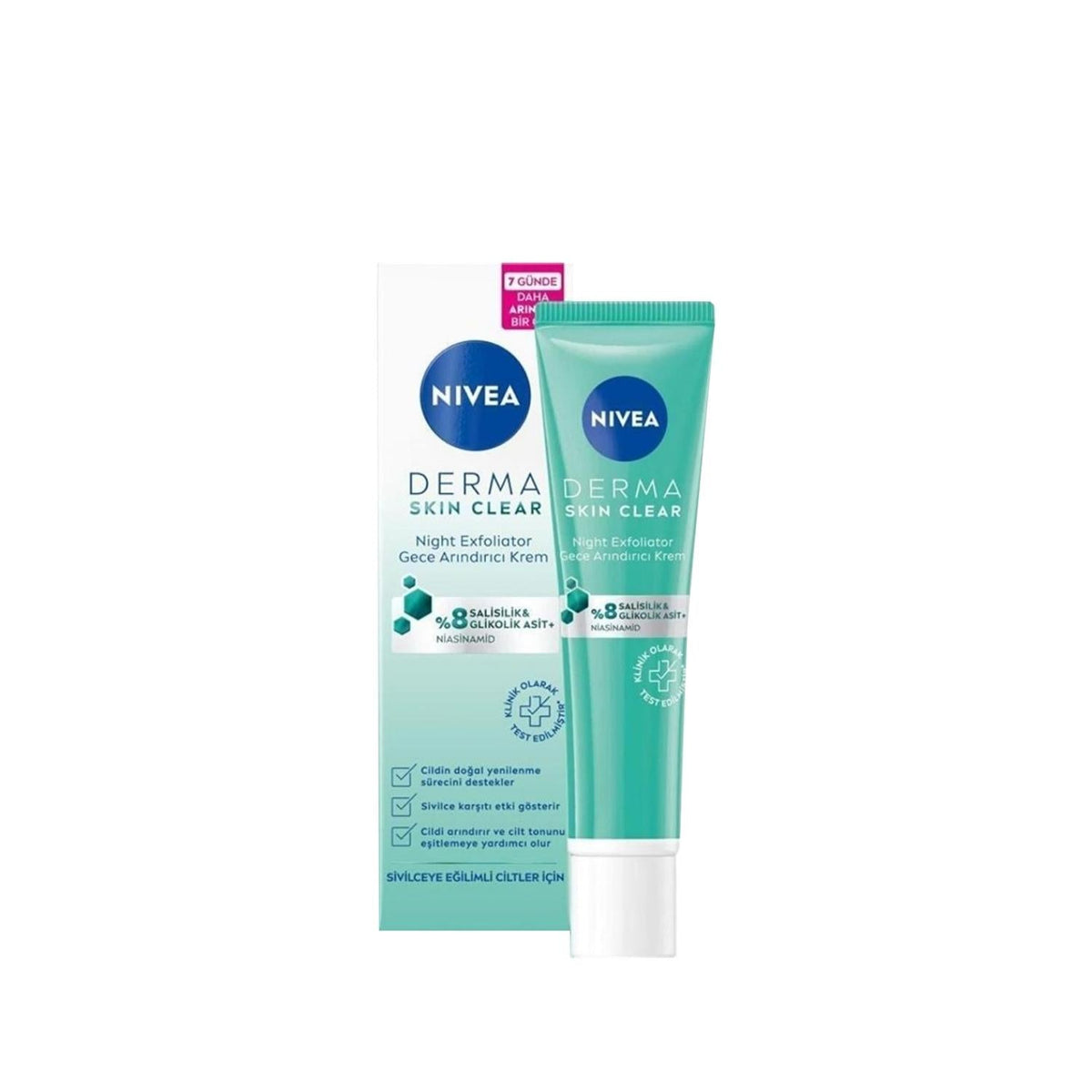 Nivea Derma Skin Clear Night Cream - Purifying & Clarifying Skincare for Nighttime Routine - 40ml by Beauty Care Bag