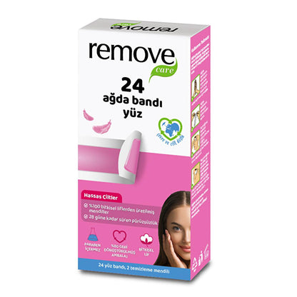 Remove Care Facial Wax Strips for Sensitive Skin - Easy Hair Removal, Long-Lasting Smoothness by Beauty Care Bag