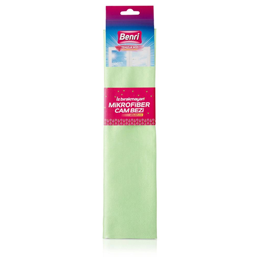 Benri Microfiber Glass Cleaning Cloth for Streak-Free Shine 1 Pack by Beauty Care Bag