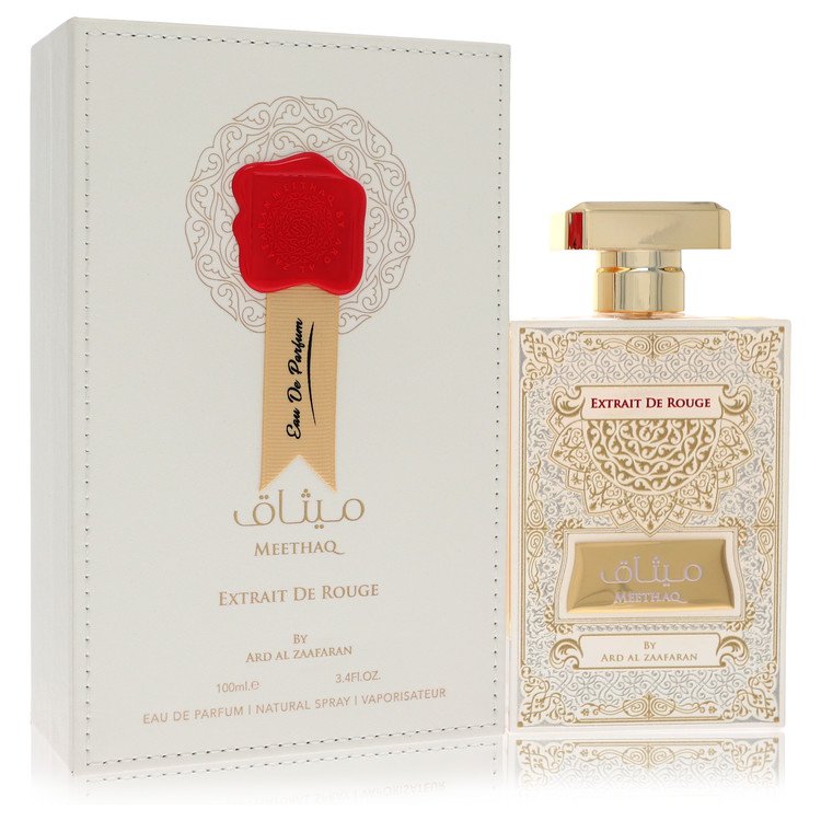 Ard Al Zaafaran Meethaq Extrait De Rouge by Al Zaafaran Eau De Parfum Spray (Unisex) 3.4 oz for Men by Avera Group