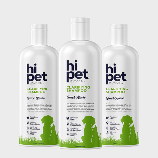 HiPet Clarifying Shampoo Set, 3-Pack Bundle by Beauty Care Bag