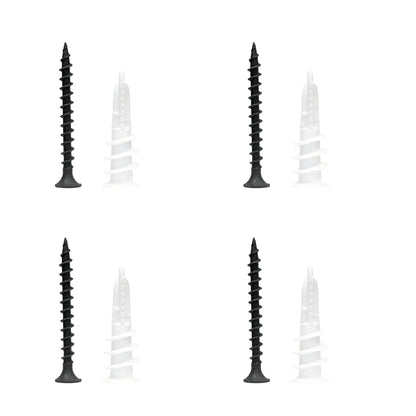 PIPE DECOR 1-7/8 in. wall screws with plastic drywall anchors, 4-pack