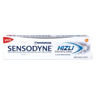 Sensodyne Rapid Relief Whitening Toothpaste - Fast Sensitivity Relief & Stain Prevention for Sensitive Teeth by Beauty Care Bag