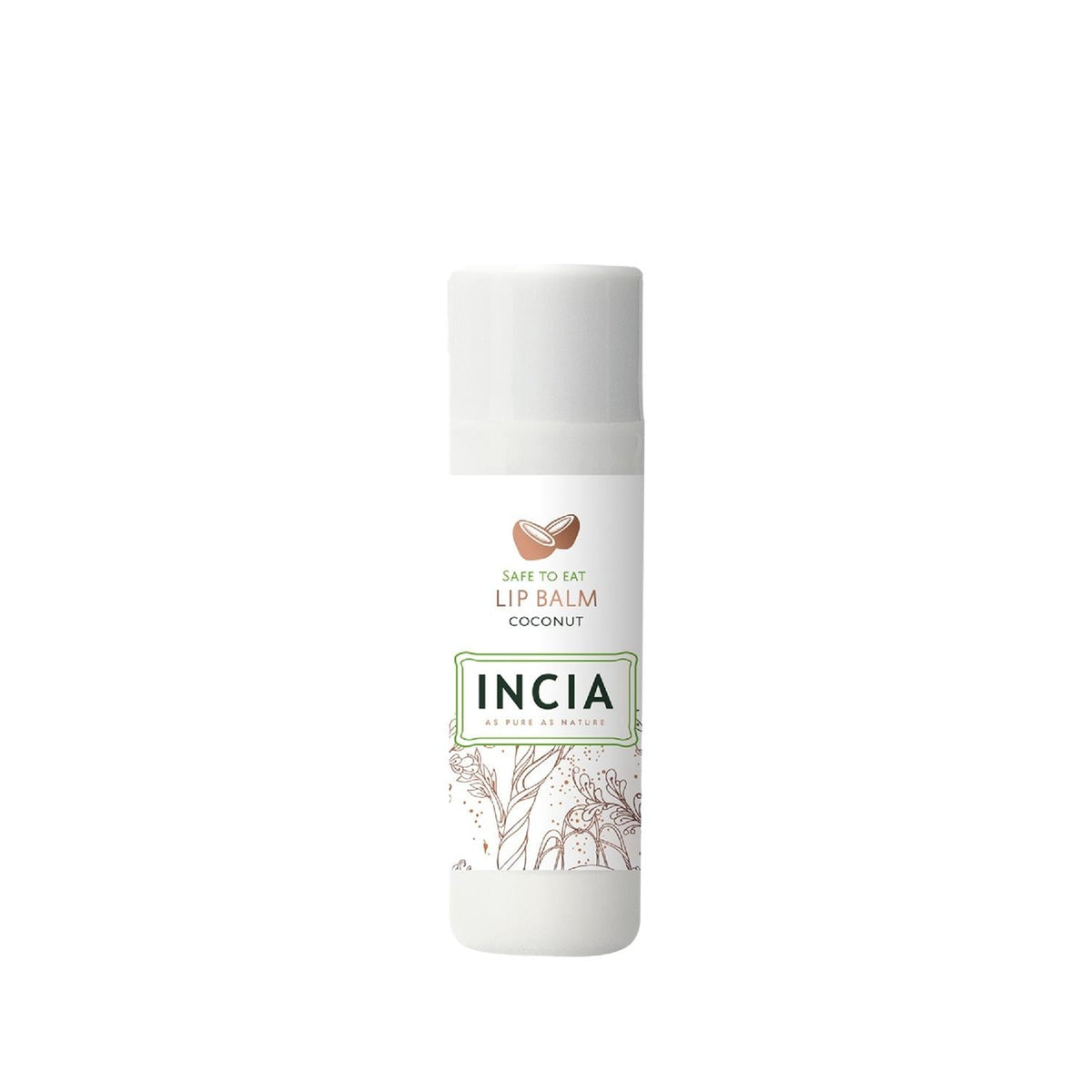 INCIA Natural Coconut Lip Balm - Moisturizing & Nourishing for Dry Lips, 6g by Beauty Care Bag