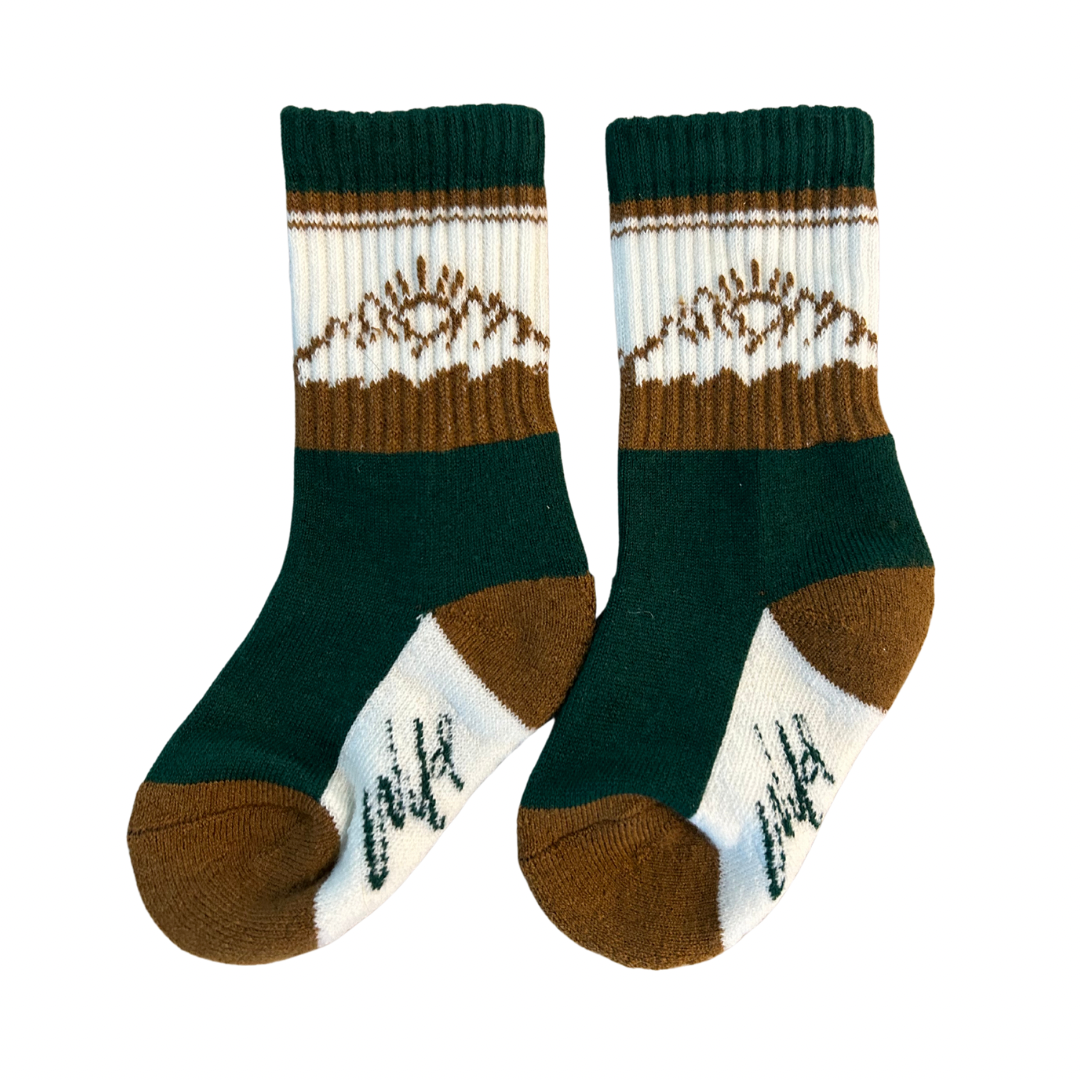 Green Boot socks “Wild” Merino Wool by Keep the Littles Wild