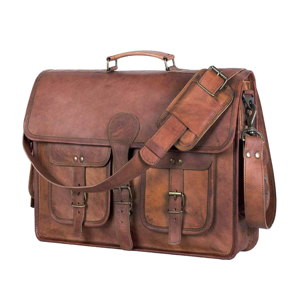 The Cambridge Briefcase by Classy Leather Bags