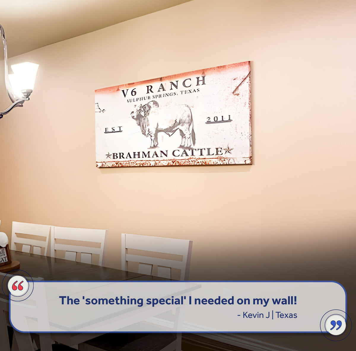 Brahman Cattle Sign by Tailored Canvases