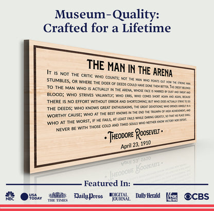 The Man In The Arena Sign IV by Tailored Canvases