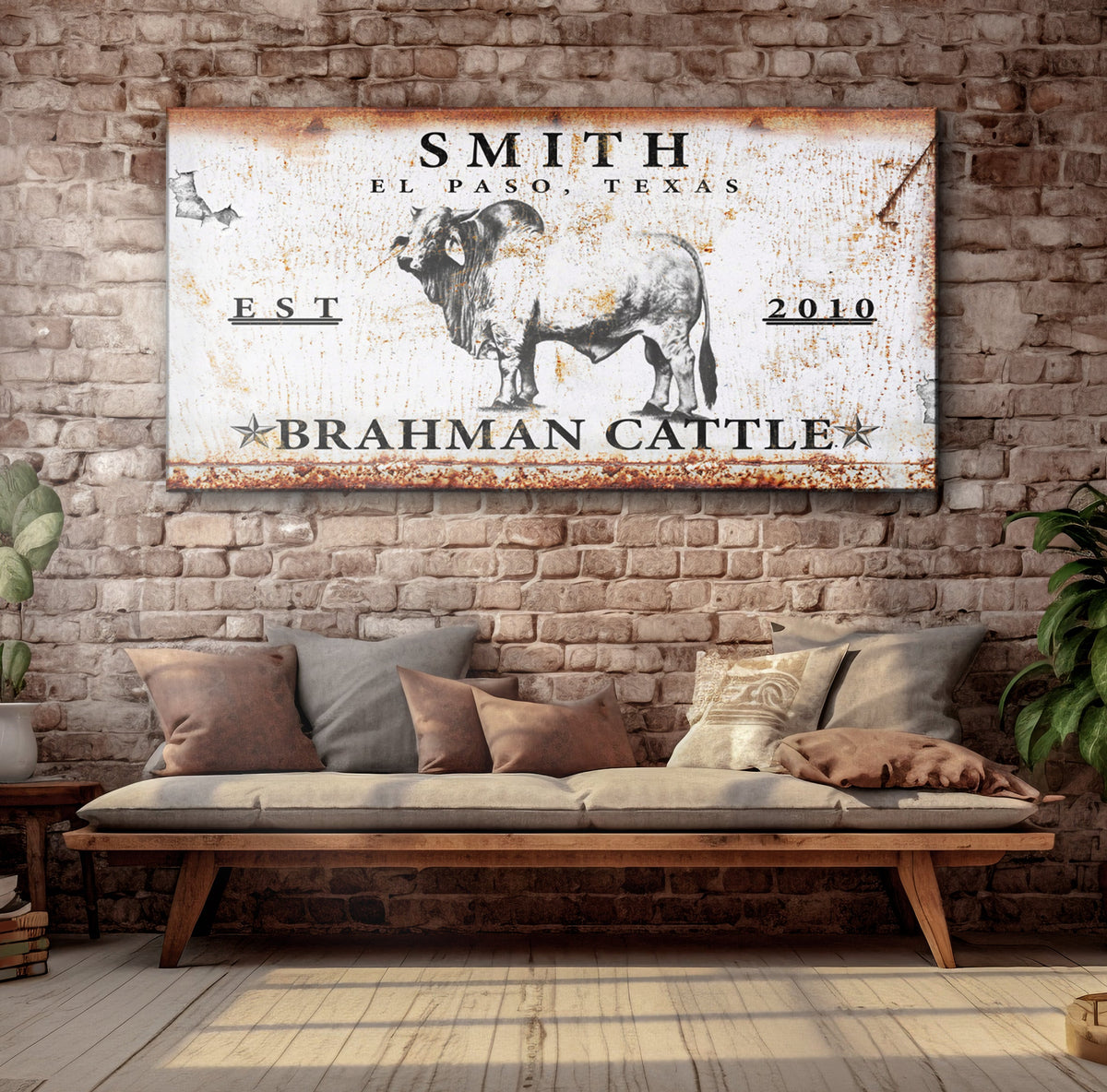Brahman Cattle Sign by Tailored Canvases