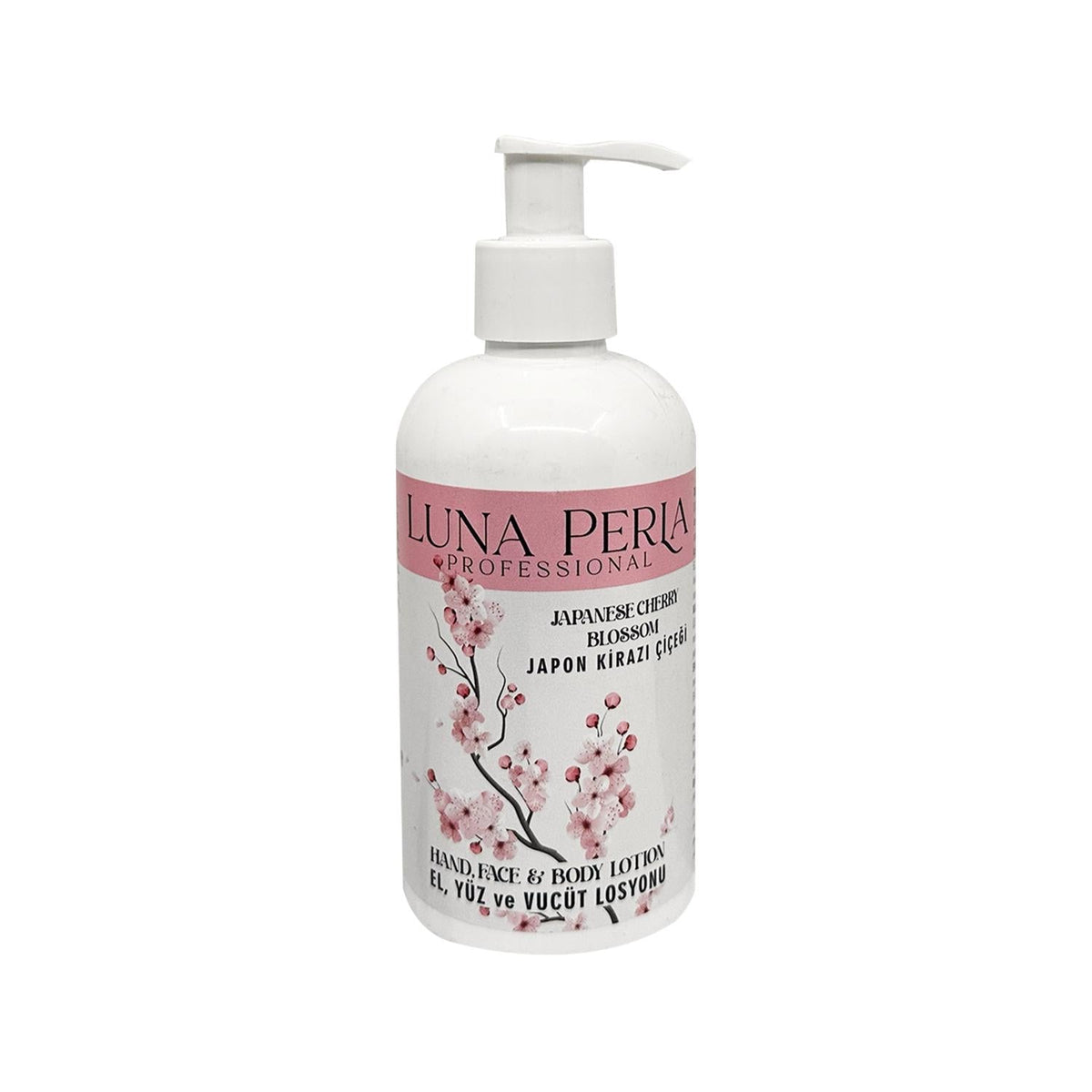 Luna Perla Professional Body Lotion - Japanese Cherry Blossom Scent, 250ml, Moisturizing & Hydrating for Hands, Face & Body by Beauty Care Bag