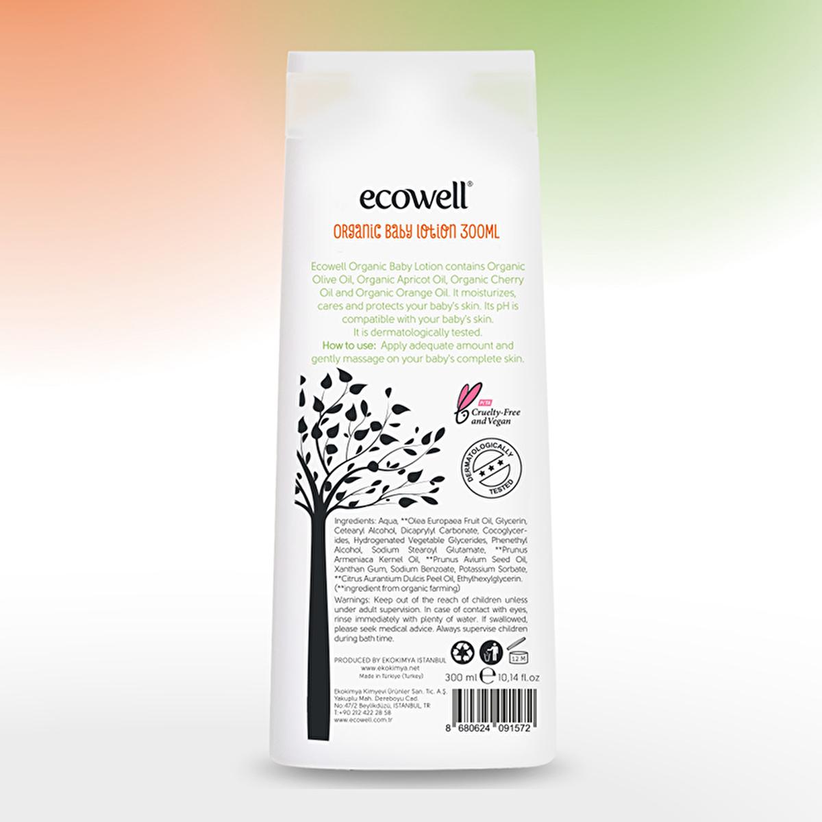 Ecowell organic baby lotion, 10.14 fl oz