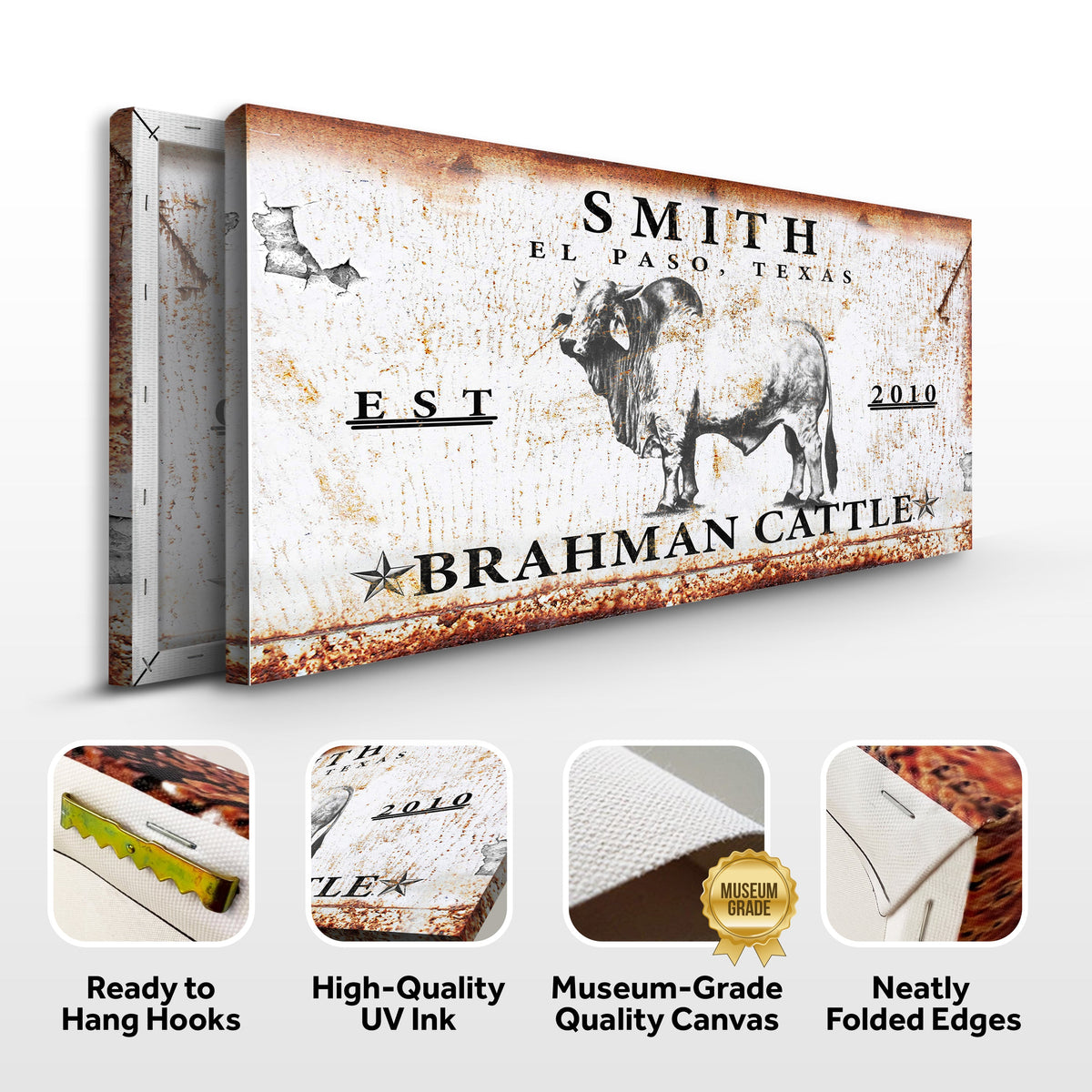 Brahman Cattle Sign by Tailored Canvases