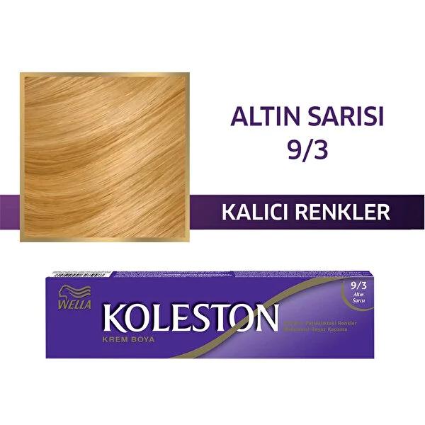Koleston Golden Blonde Hair Dye 9/3: Perfect Gray Coverage, Long Lasting Shiny At-Home Hair Color by Beauty Care Bag